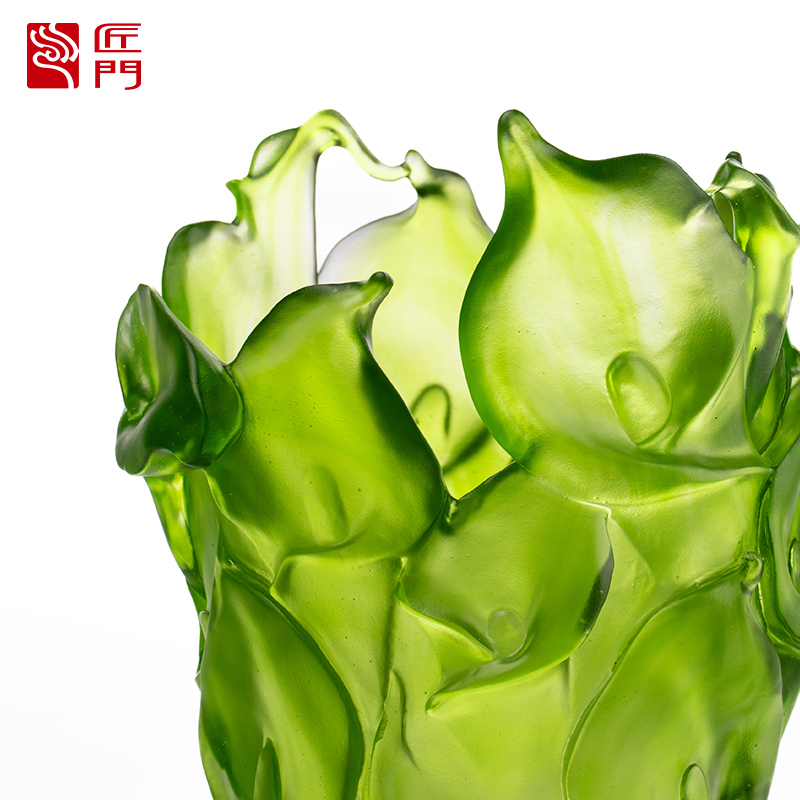 Cera-Moded Vas vitreum pro sessorium Floral Arrangements Crystal Glass artistic Conservatus Flos Holder Home Triclinium Decorative Ornamentum Calla Lily Vase