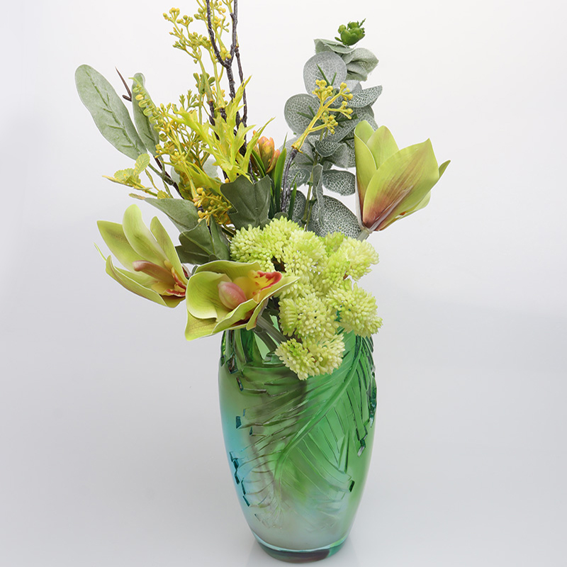 Vase vitreum sessorium Florale Ordinatio Crystal Glass Artistic Vase Home Decor Triclinium Ornamentum