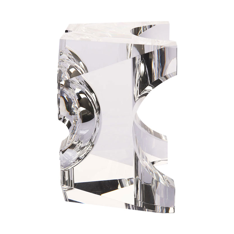 Simplex consilium geometricum perlucidum vitreum crystallum ashtray