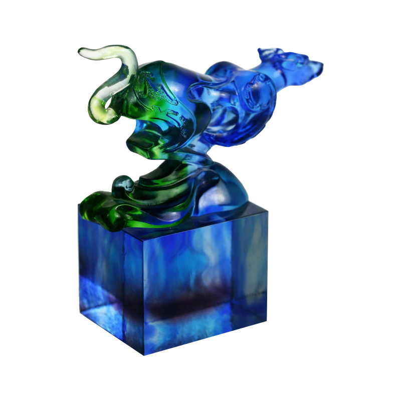 Ornamentum sigillum classicum caeruleo-viridis