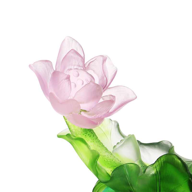 Lotus Series Hallway Decoration Crystal Vitri Vase Set