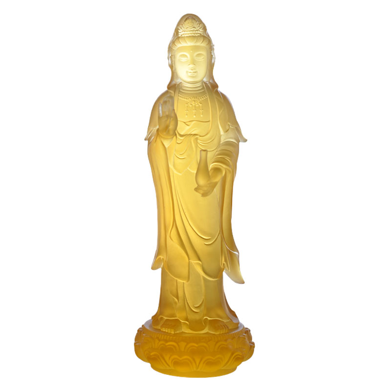 Guanyin Bodhisattva Vitrum Statue
