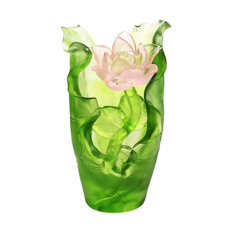 Lotus Series Hallway Decoration Crystal Vitri Vase Set