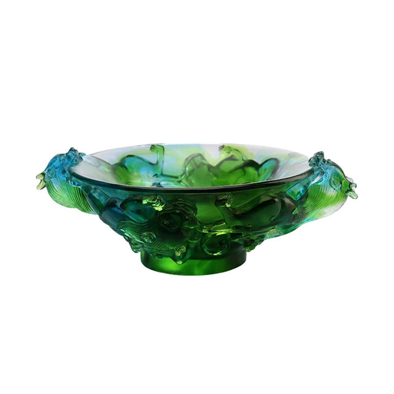 Perspicuus viridis vitreus fructus laminae