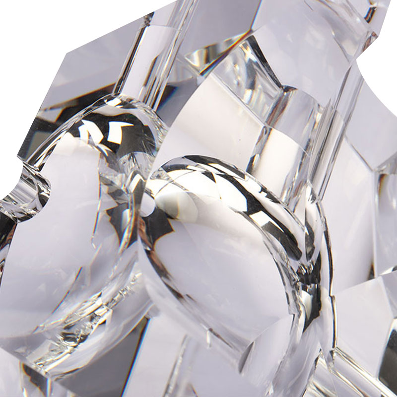 Simplex consilium geometricum perlucidum vitreum crystallum ashtray