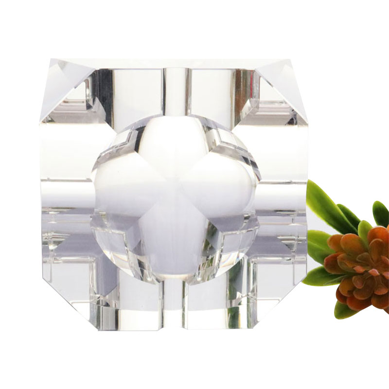 Simplex consilium geometricum perlucidum vitreum crystallum ashtray