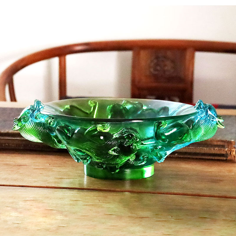 Perspicuus viridis vitreus fructus laminae