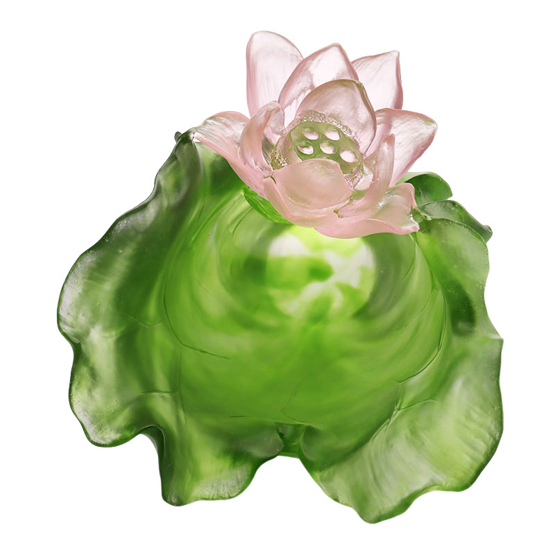 Lotus Series Hallway Decoration Crystal Vitri Vase Set