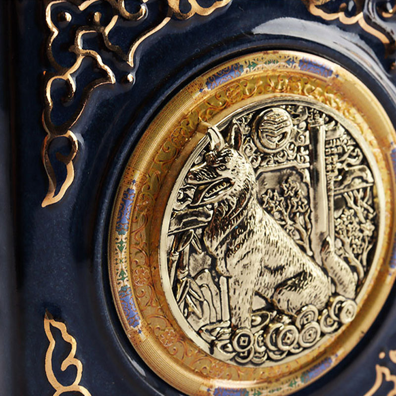 Caeruleum capreum utrem pileum ornamenta ornamenta vitrea utensilia vinaria