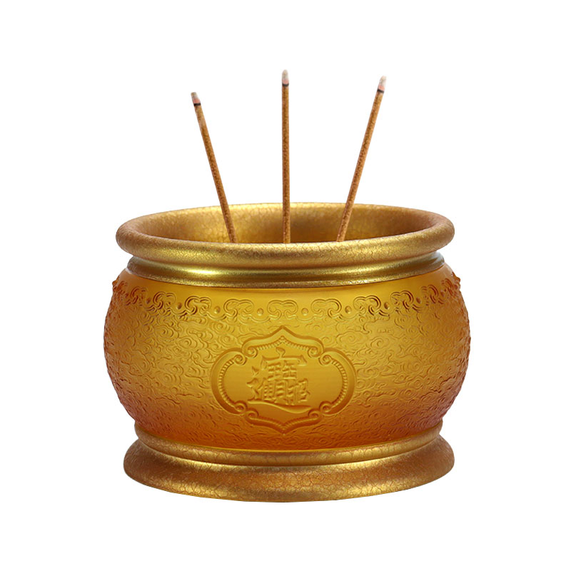 Oblationes vitreae pro templo Buddhistico opes et thesauros afferentes