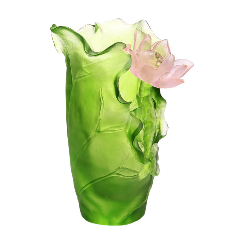 Lotus Series Hallway Decoration Crystal Vitri Vase Set