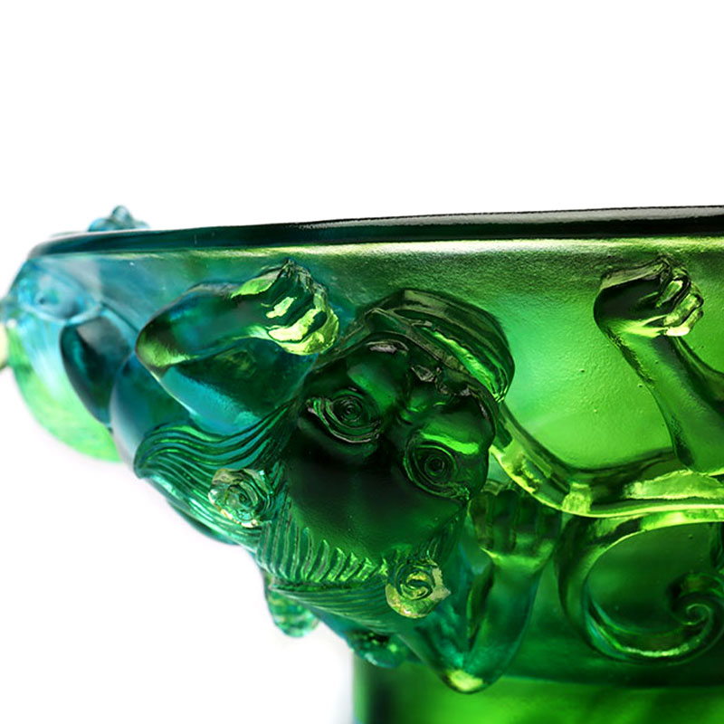 Perspicuus viridis vitreus fructus laminae