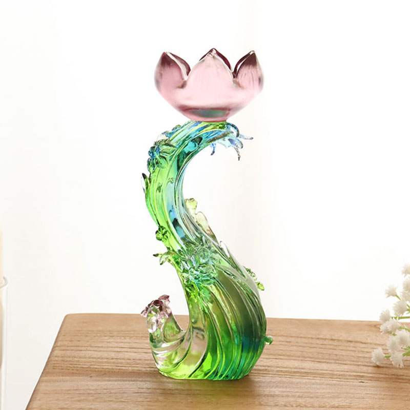 Crystalli vitrei Lotus figura candelabri