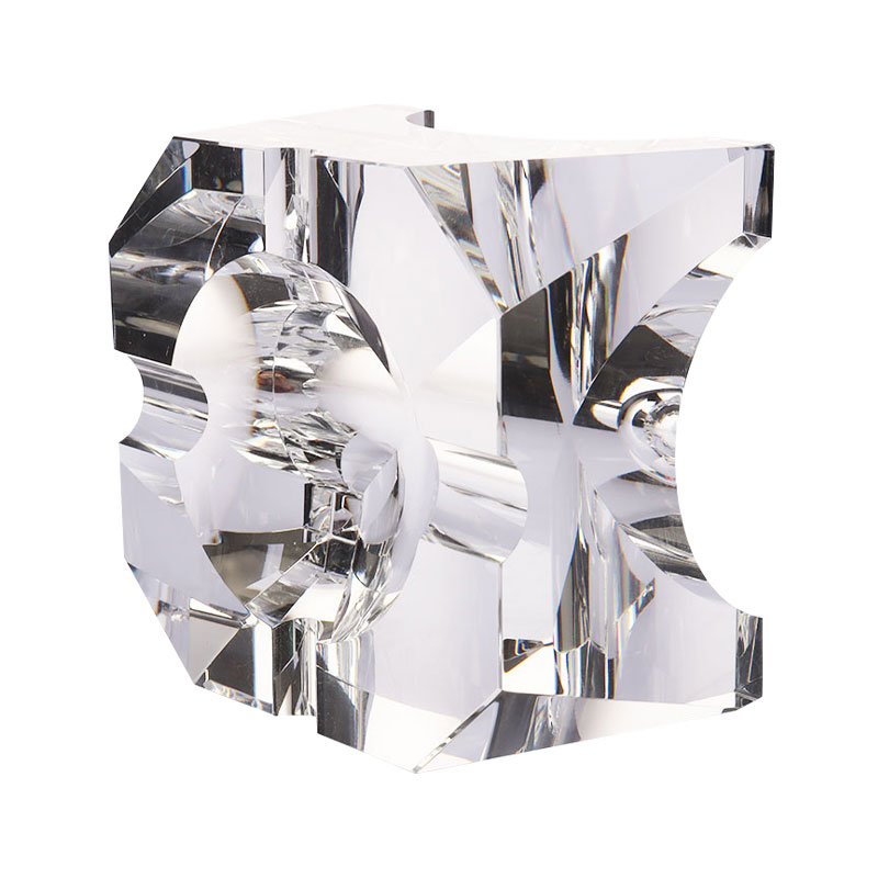 Simplex consilium geometricum perlucidum vitreum crystallum ashtray