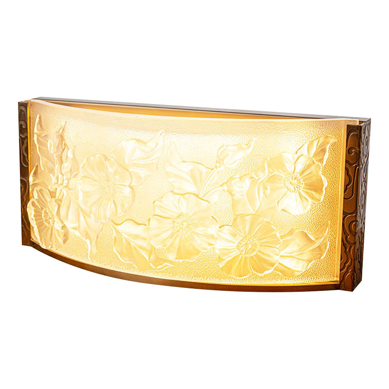 Lucerna vitrea decorativa cum hibisco floris exemplaris