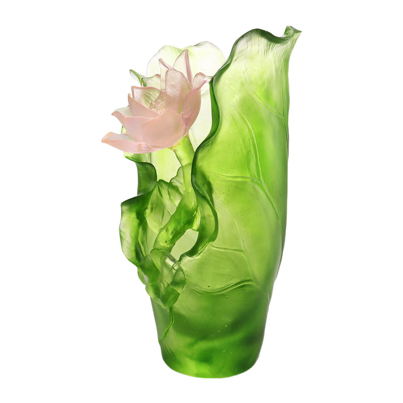 Lotus Series Hallway Decoration Crystal Vitri Vase Set