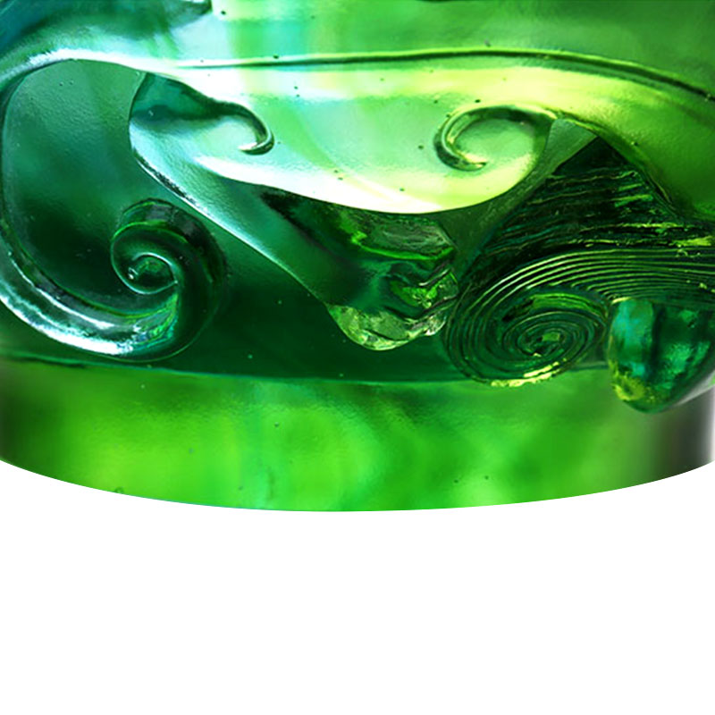 Perspicuus viridis vitreus fructus laminae