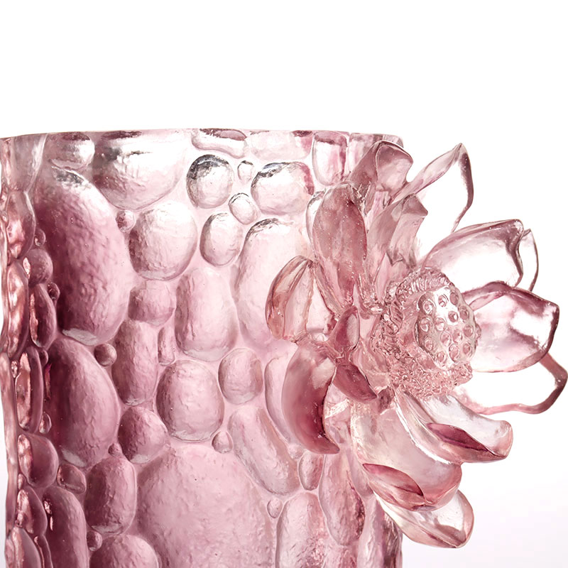 Textura calculi purpurei vasi vitri rosei