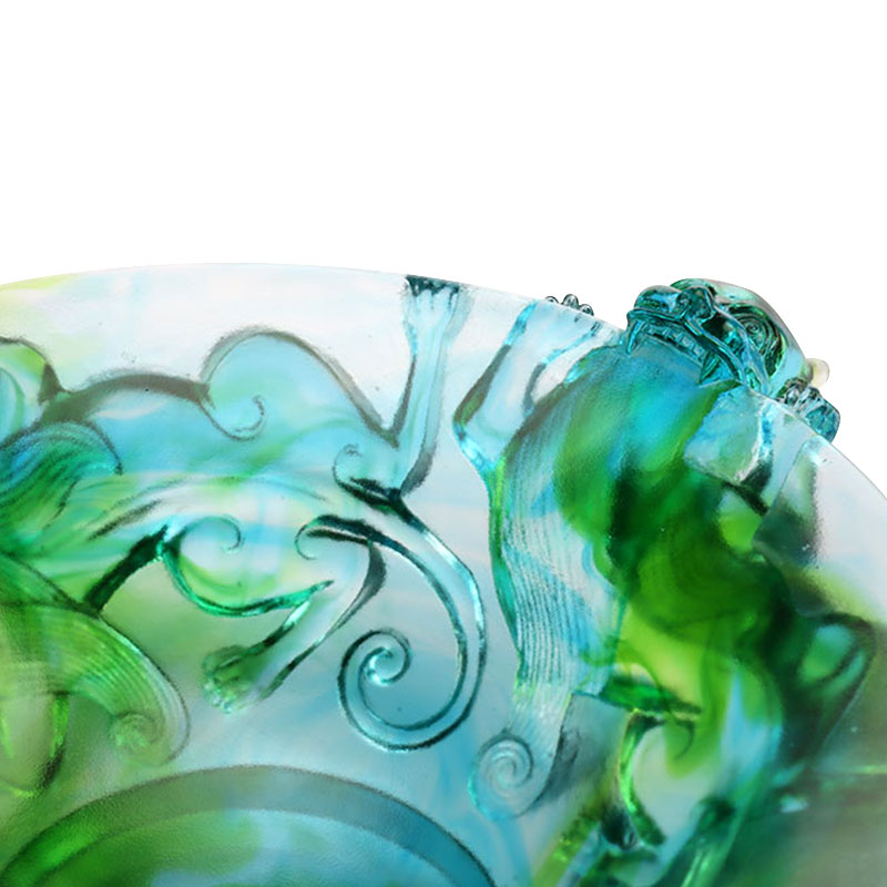 Perspicuus viridis vitreus fructus laminae