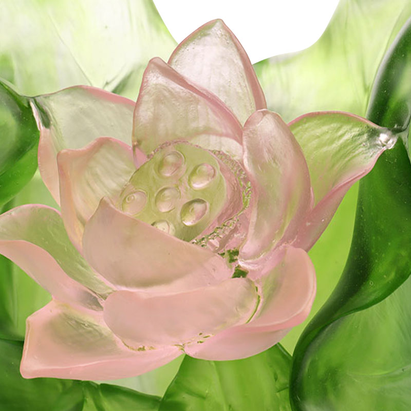 Lotus Series Hallway Decoration Crystal Vitri Vase Set