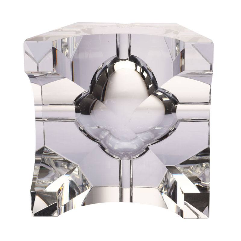Simplex consilium geometricum perlucidum vitreum crystallum ashtray
