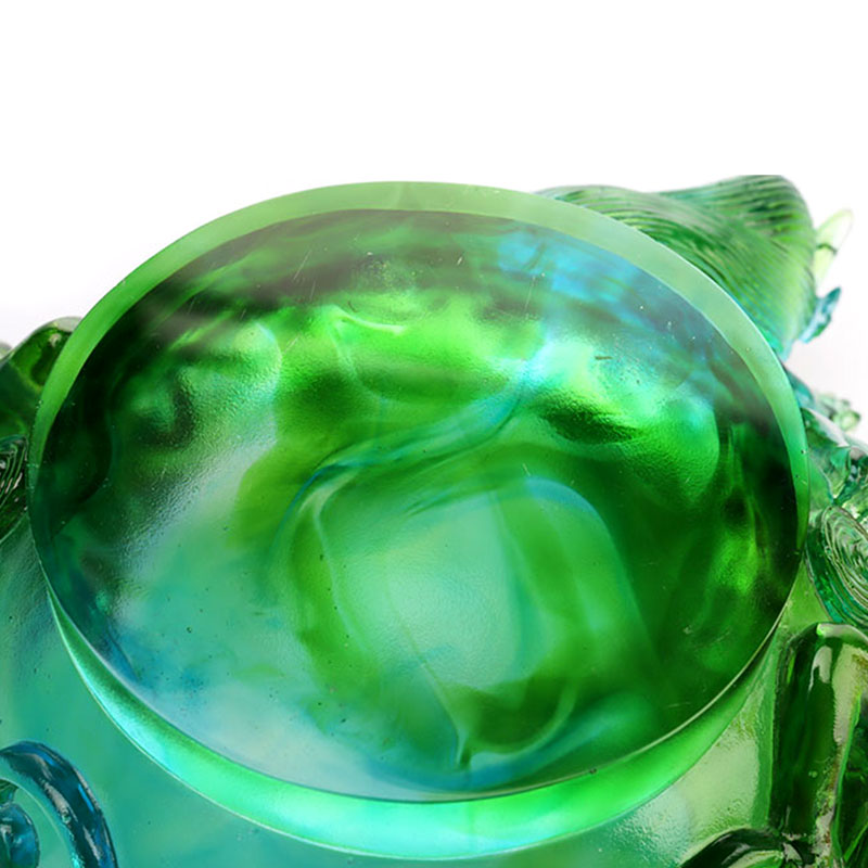 Perspicuus viridis vitreus fructus laminae