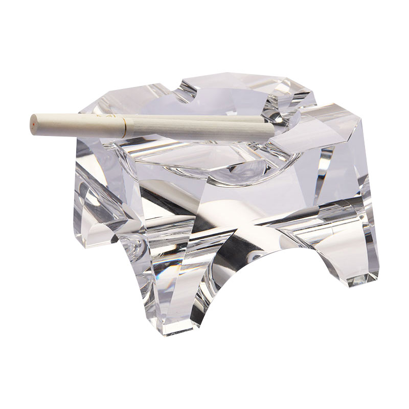 Simplex consilium geometricum perlucidum vitreum crystallum ashtray