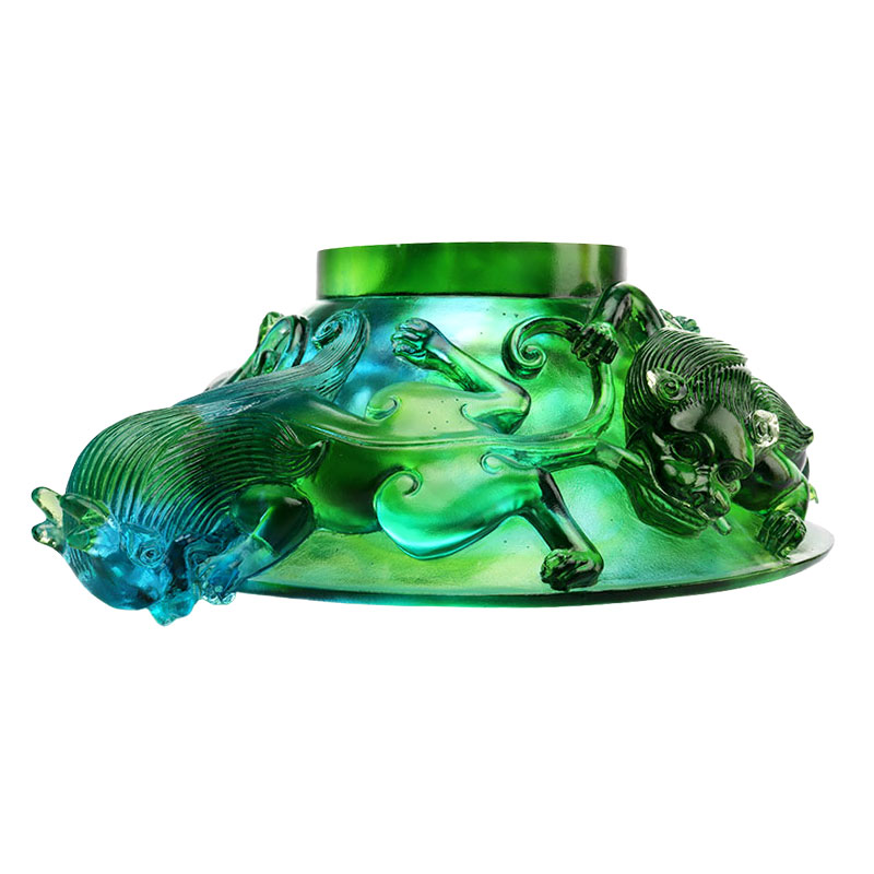 Perspicuus viridis vitreus fructus laminae