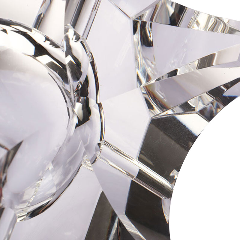 Simplex consilium geometricum perlucidum vitreum crystallum ashtray