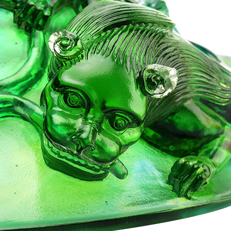 Perspicuus viridis vitreus fructus laminae