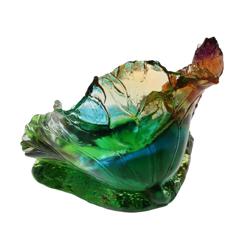 Lotus folium sculpturae vitreae ornamenta