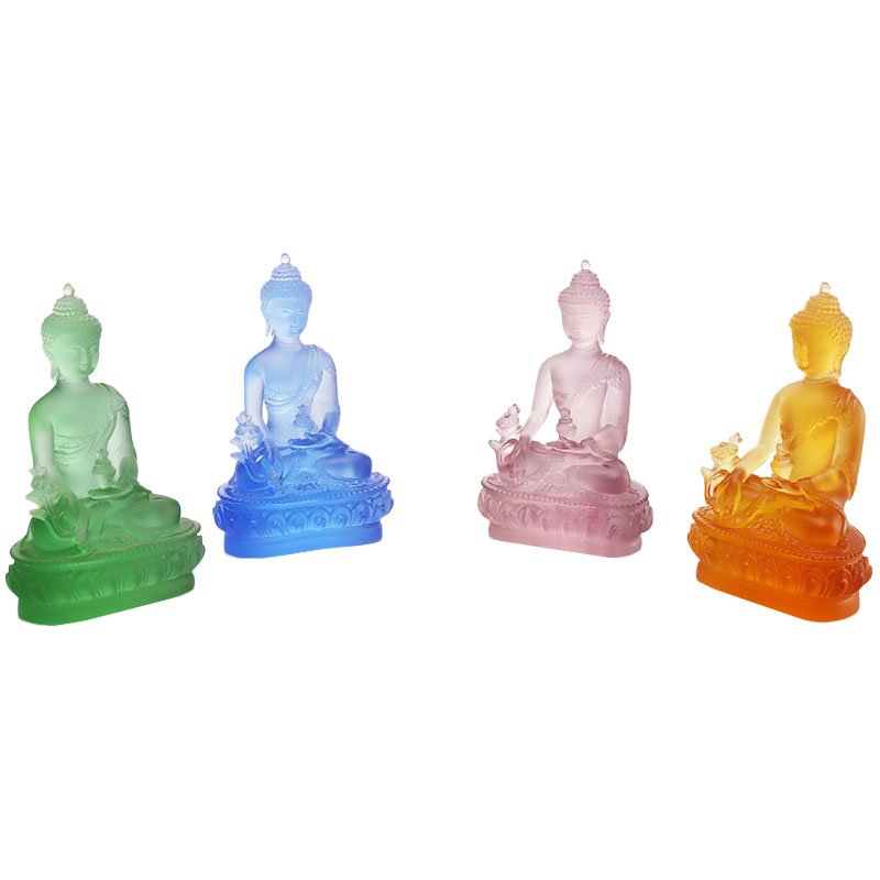 LAETUS Liuli Crystal Medicina Buddha Statue