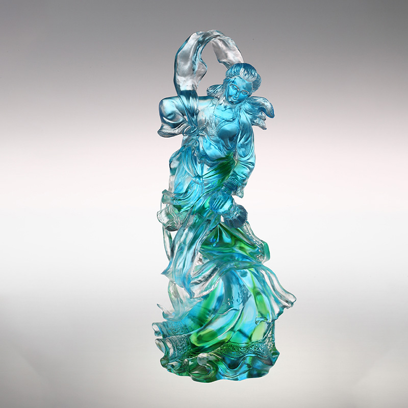 Cloud-caelum hibiscum vitreum figurae ornamentorum